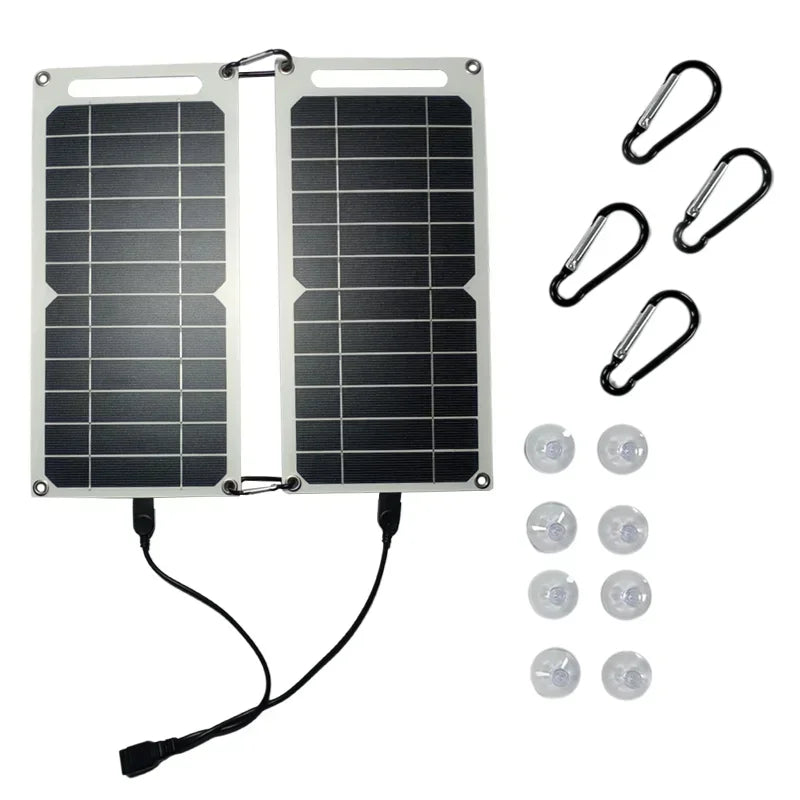 Wholesale  35W USB Solar Panel Waterproof Outdoor Hiking Camping Portable Battery Mobile Phone Charging Bank Charging EESBAO