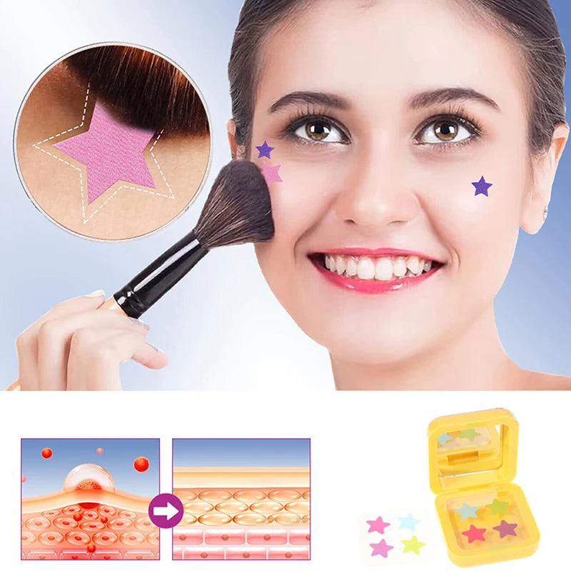 New 1Box25/48 Patches Hydrocolloid Acne Patch Fade Repair Invisible Acne Removal Stickers Concealer Makeup Tool Star With Mirror
