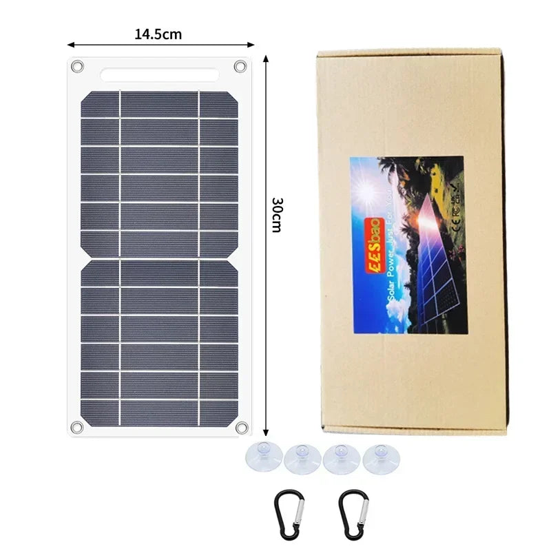Wholesale  35W USB Solar Panel Waterproof Outdoor Hiking Camping Portable Battery Mobile Phone Charging Bank Charging EESBAO