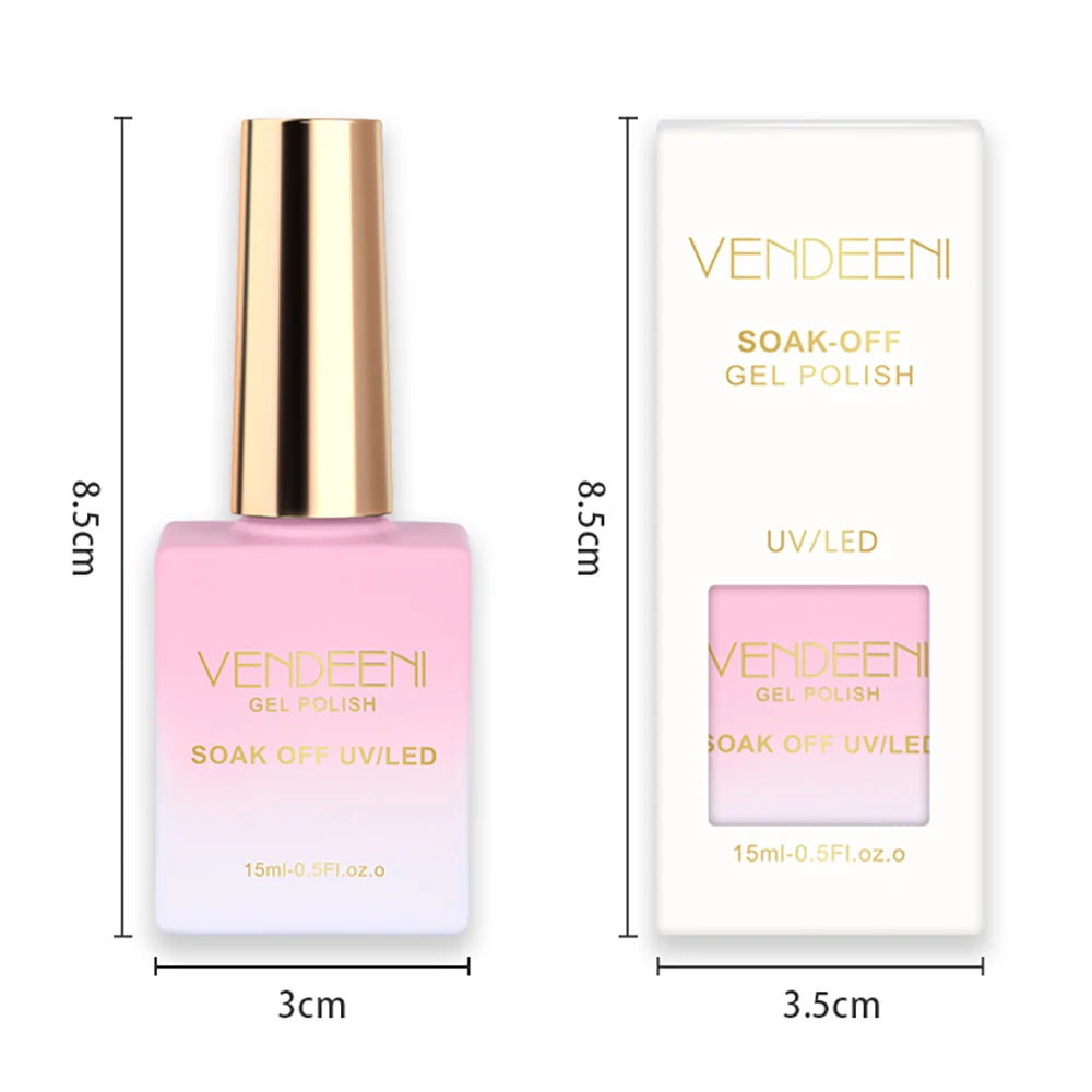 Vendeeni 10 Colors Amber Broken Diamond Cat Eye Gel Nail Polish Glitter Magnetic UV Soak Off Gel Varnish Reflective Gel Lacquer
