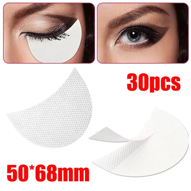 10/20/30pcs Eye Makeup Stencils Disposable Eyeshadow Stickers Eyeliner Shield Grafted Eyelashes Isolate Eyelash Removal Patches