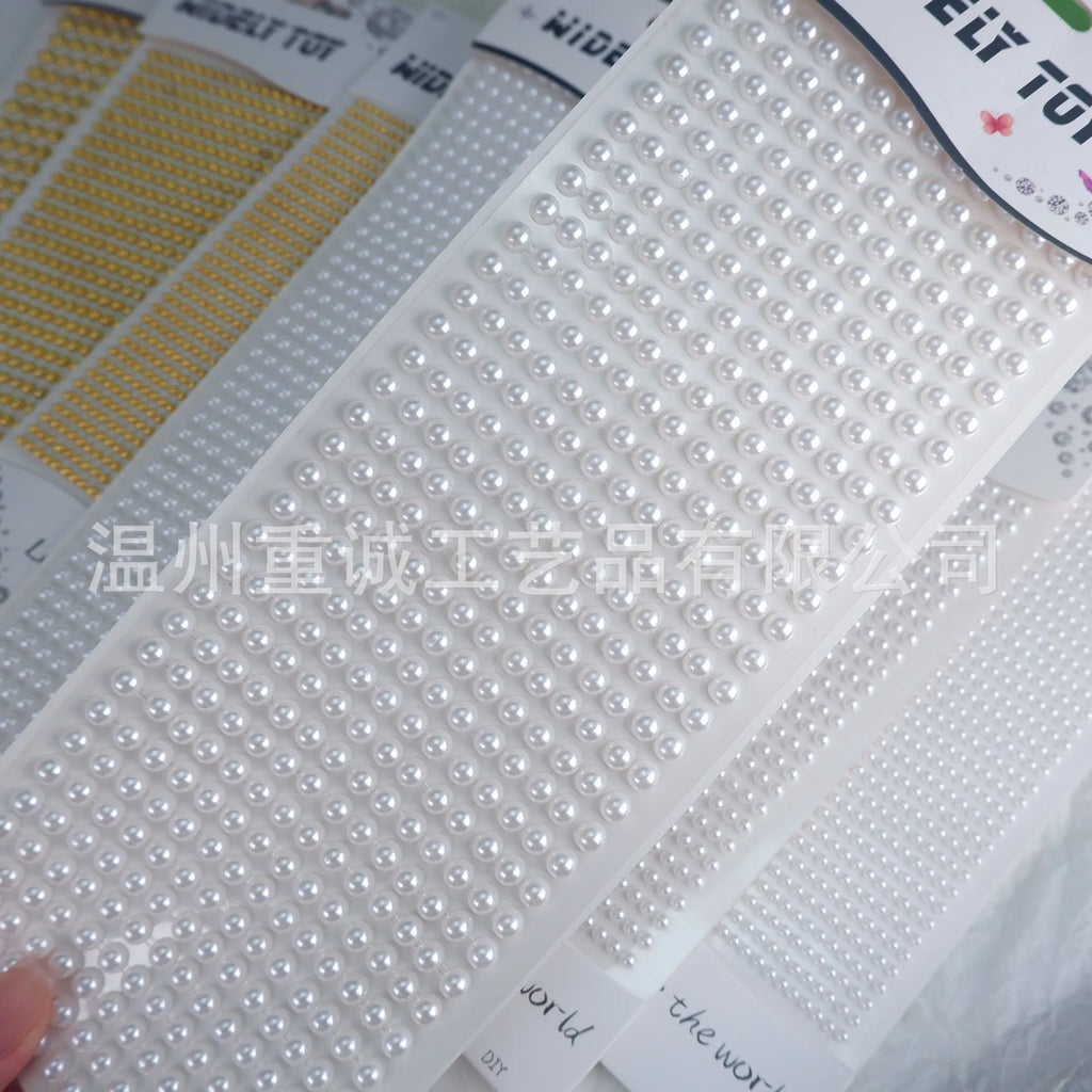Hot Selling Pearl Face Gems Stickers Self Adhesive Waterproof Rhinestones for EDM Festival Party Makeup Nail Art Decor