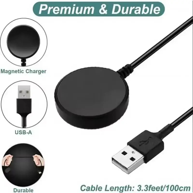 Portable Magnetic Watch Wireless Charger USB Cable Fast Charging Dock Station For Samsung Galaxy Watch 8 7 6 5pro 5 4 3 Active 2