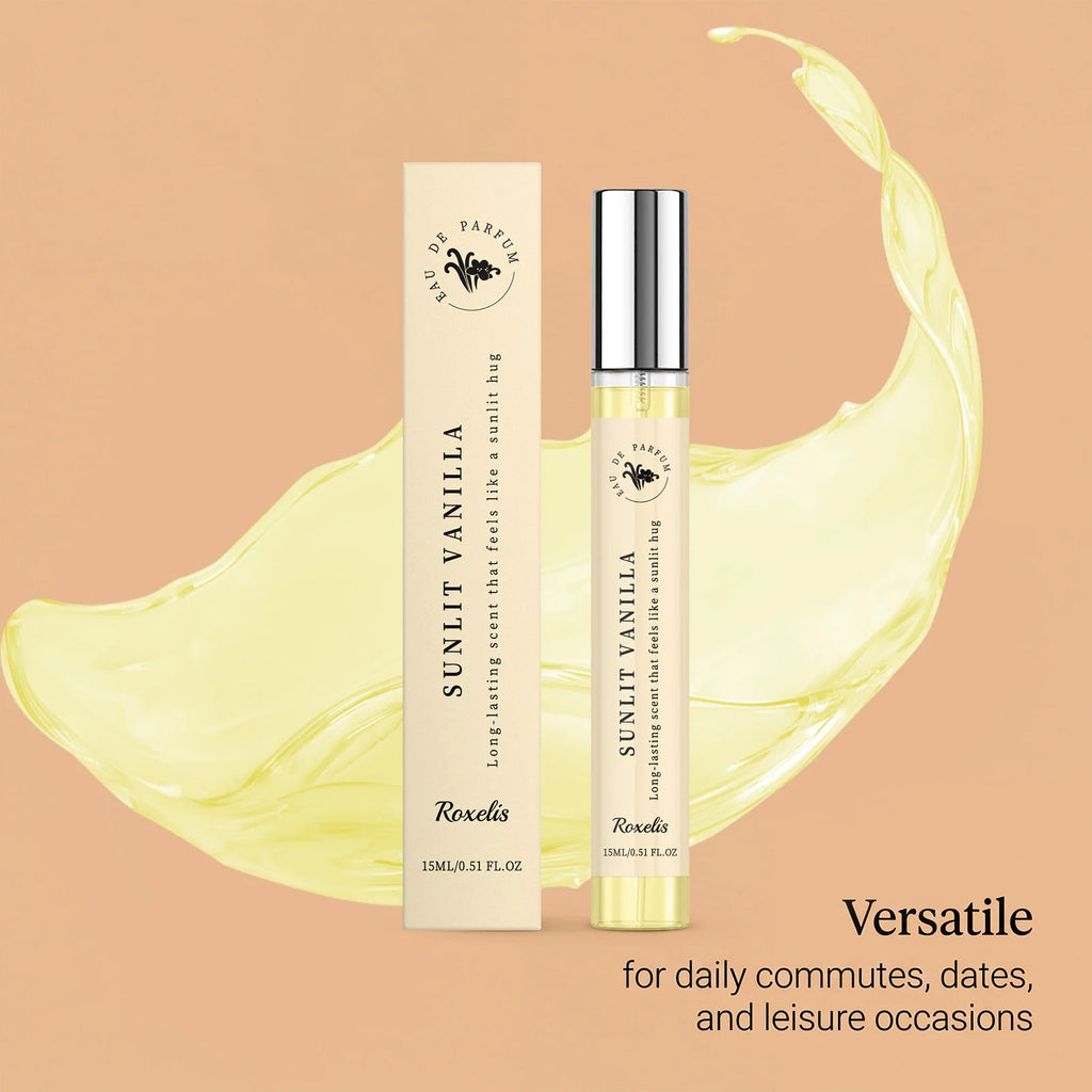 Roxelis 15ml Sunny Vanilla Fragrance Daily Commuting Lady Lasting Fragrance Fresh Healing Light Luxury Atmosphere Fragrance