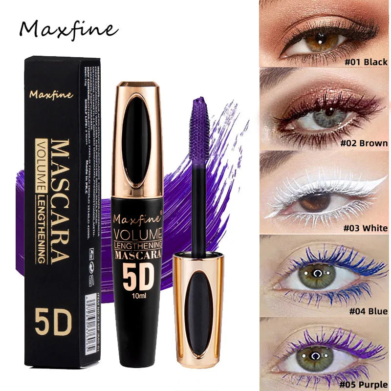 1pc 8d Silk Fiber Eyelash Mascara Waterproof Thick Lengthening MascaraCurling Long Black Extension