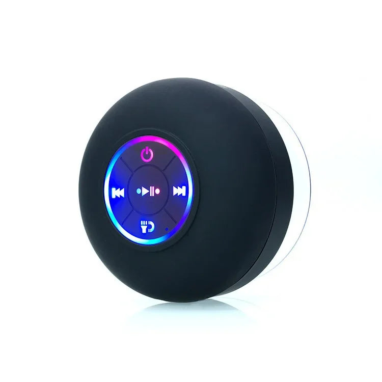HOMEFISH 2025 New bathroom waterproof wireless LED suction Cup Mini Bluetooth speaker Portable outdoor sports stereo speakers