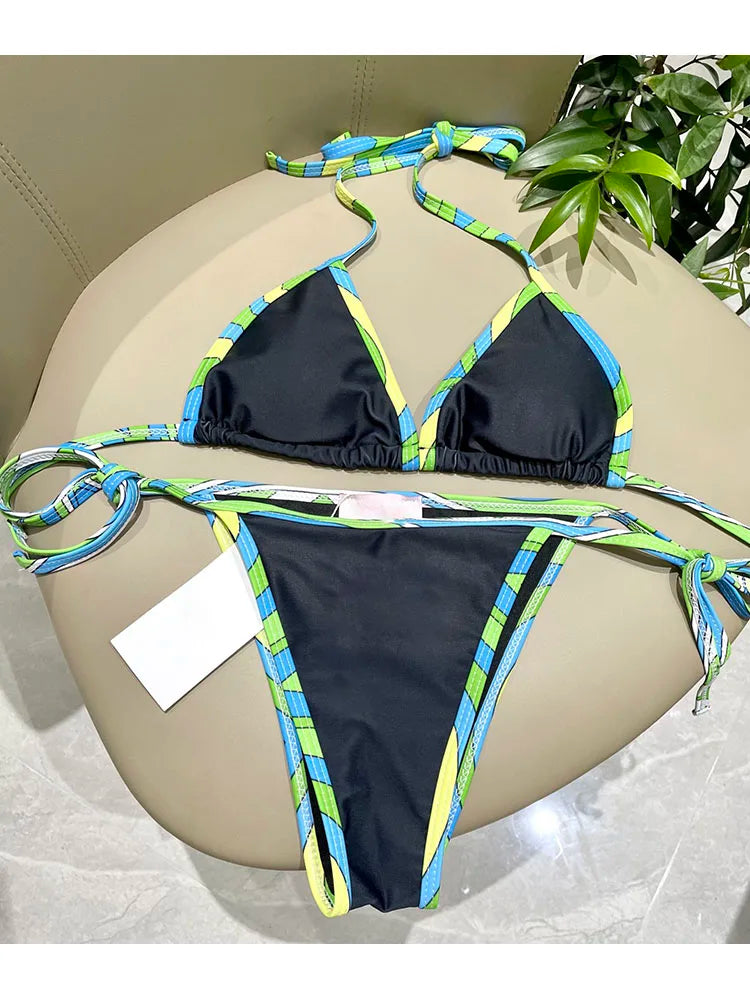 2026 NEW Designer Sexy Women's 2 Pieces Bikini Swimwear Printed Separates Bikini