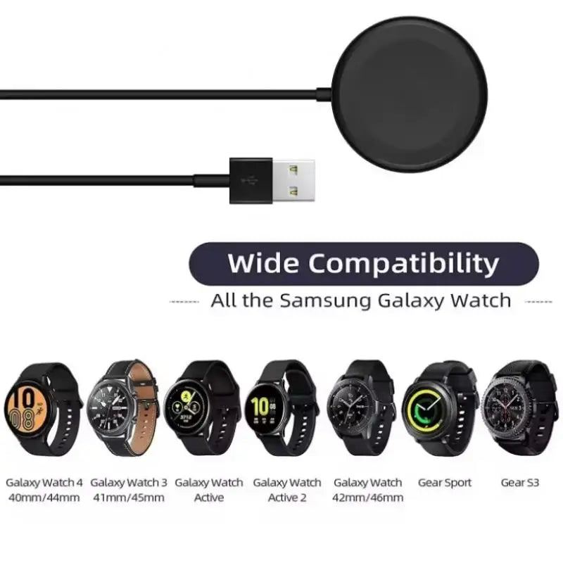 Portable Magnetic Watch Wireless Charger USB Cable Fast Charging Dock Station For Samsung Galaxy Watch 8 7 6 5pro 5 4 3 Active 2