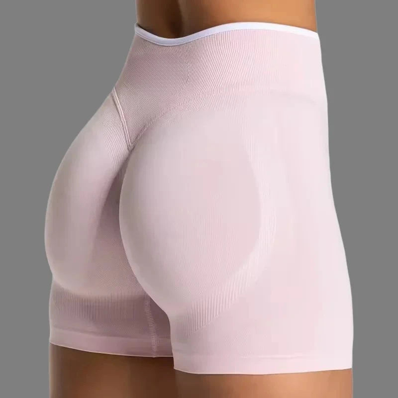 Women's Color Block Yoga Shorts - Butt-lifting, Breathable, High-elasticity, Gym Workout & Running Shorts