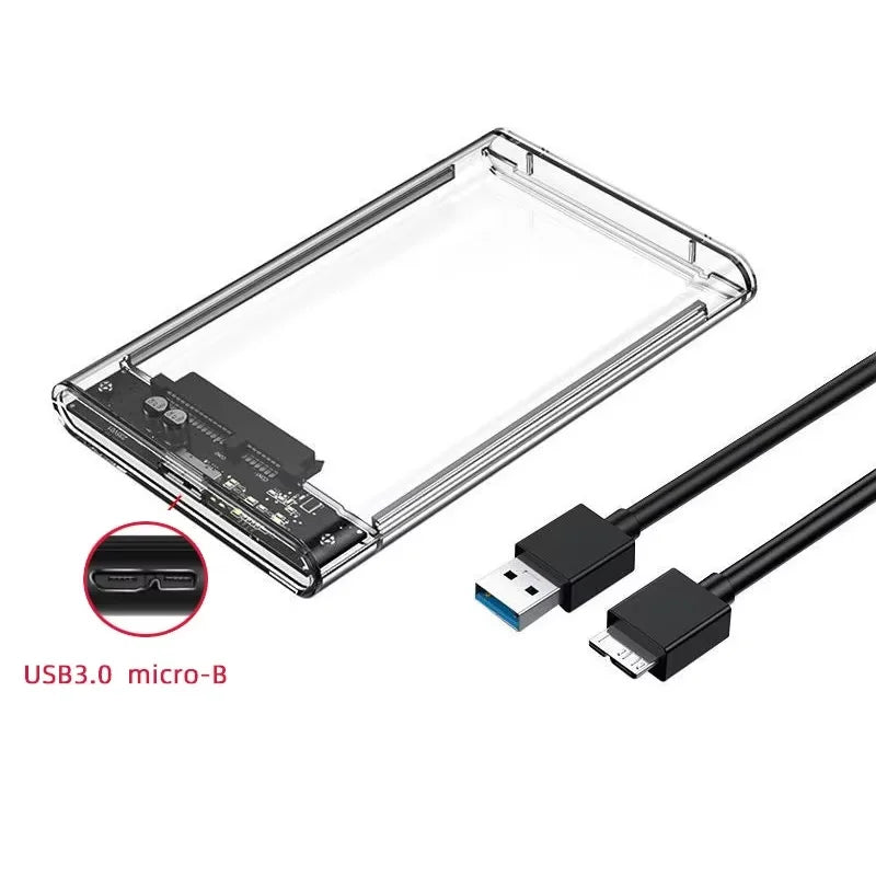 USB3.2 Interface High-Speed Transmission 2.5 Inch Mobile Hard Drive Enclosure  Supports Mechanical with Digital Display