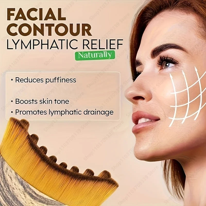 Lymphatic Contour Face and Body Brushes Lymphatic Drainage Massager for Chin Jawline Sculpting Beauty Tool for Fatigue Relief