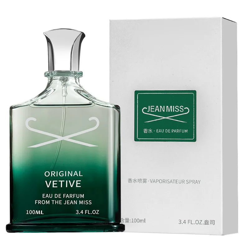 Men Homme 100ml Pure Vetiver Perfume Long Lasting Woody Natural Lemon Scent Fresh Summer Eau De Parfum Daily Fragrance