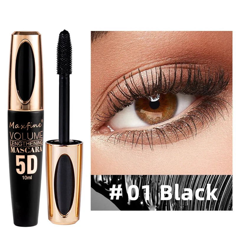 1pc 8d Silk Fiber Eyelash Mascara Waterproof Thick Lengthening MascaraCurling Long Black Extension