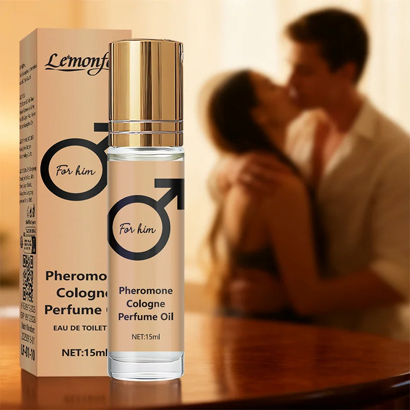 Lemonfay For Him Pheromone Cologne Perfume Oil - 15ml Eau de Toilette Long-Lasting Fragrance for Men, Portable Travel Size