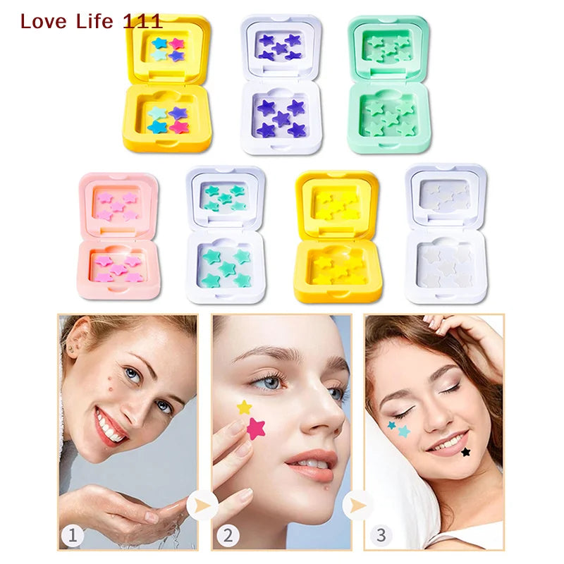 New 1Box25/48 Patches Hydrocolloid Acne Patch Fade Repair Invisible Acne Removal Stickers Concealer Makeup Tool Star With Mirror