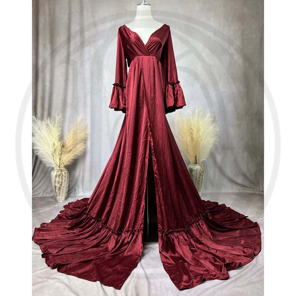 Don&Judy Elegant Wedding Party Dresses Bride Travel Shooting Evening Gown vestidos de novia Women Vintage Maternity Photography