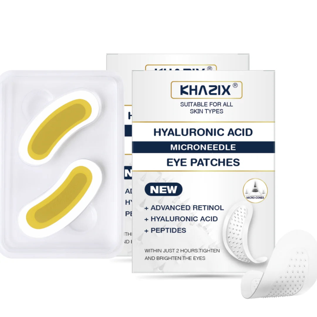 Hyaluronic Acid Retinol Microneedle Eye Patches, Firming Peptides Skin Repair, for Eye Area Forehead & Smile Lines, 1Pair.