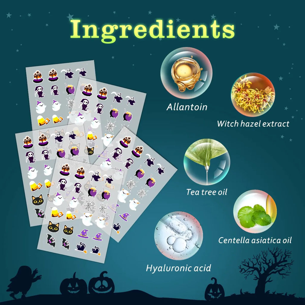 Holiday Bestseller: Cute Halloween Pimple Patches - Makeup-Friendly Patches for Festive Vibe. Acne-Clearing, Water-Resistant, Fa