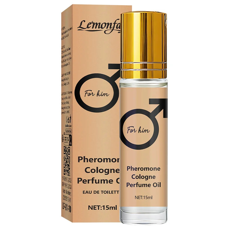 Lemonfay For Him Pheromone Cologne Perfume Oil - 15ml Eau de Toilette Long-Lasting Fragrance for Men, Portable Travel Size