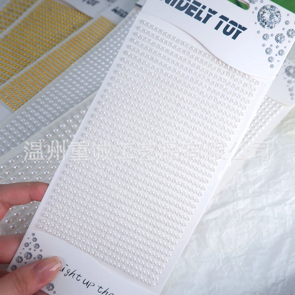 Hot Selling Pearl Face Gems Stickers Self Adhesive Waterproof Rhinestones for EDM Festival Party Makeup Nail Art Decor
