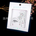 New Arrival Half Face Eye Diamond Stickers Self Adhesive Waterproof Rhinestones for Masquerade Party Rave Festival Makeup