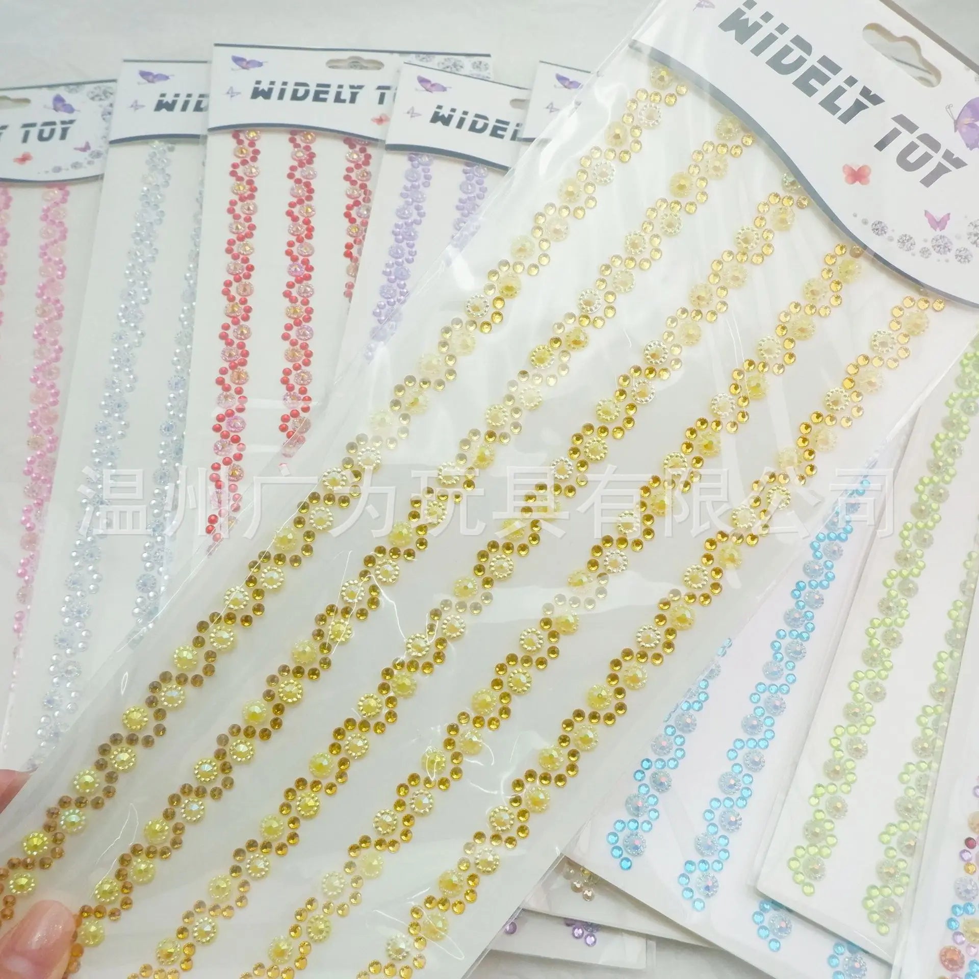 Acrylic Crystal Rhinestone Stickers Self Adhesive Gems for Kids DIY Bracelet Craft Handmade Decor Wholesale Factory Direct