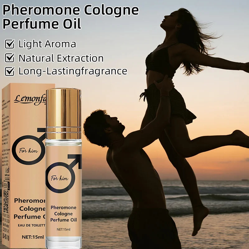 Lemonfay For Him Pheromone Cologne Perfume Oil - 15ml Eau de Toilette Long-Lasting Fragrance for Men, Portable Travel Size