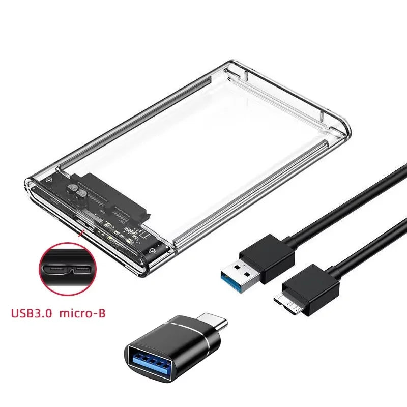 USB3.2 Interface High-Speed Transmission 2.5 Inch Mobile Hard Drive Enclosure  Supports Mechanical with Digital Display