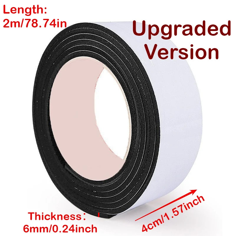 Black Chair Foot Pads 1 Roll - Thick Anti-Slip Noise Reducers | Wear-Resistant Furniture Protectors for Table/Chair Mute Pads