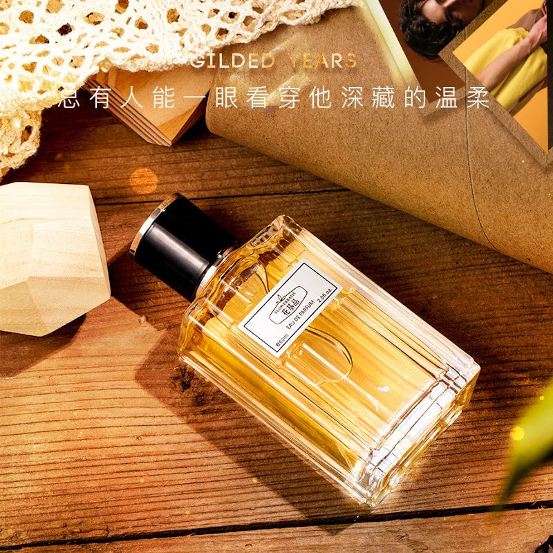 60ML Flower Basis Perfume Eau De Parfum for Men Natural Fresh Long Lasting Floral Fruity Fragrance Grapefruit Rose Vetiver Root