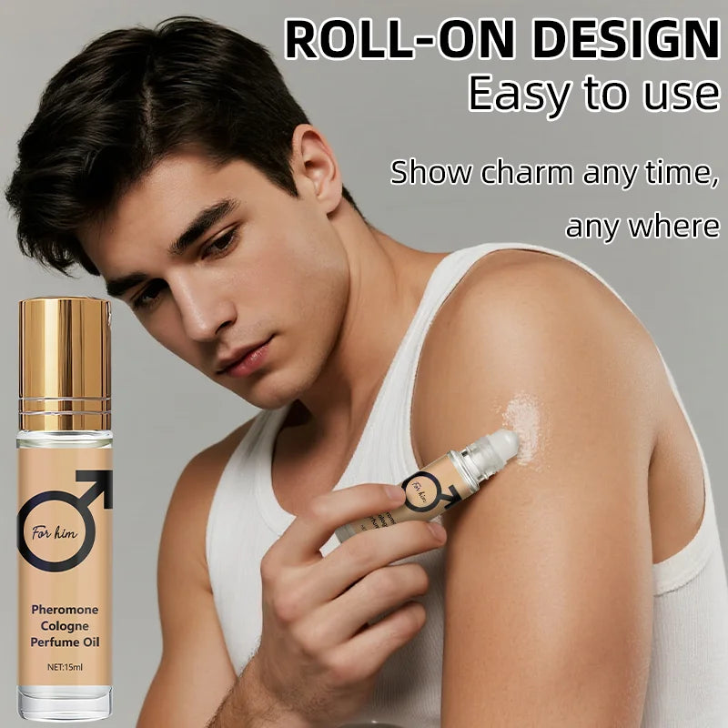 Lemonfay For Him Pheromone Cologne Perfume Oil - 15ml Eau de Toilette Long-Lasting Fragrance for Men, Portable Travel Size
