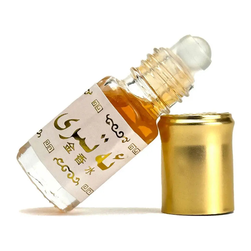 Arabian Perfume Oil Roll On Portable Long Lasting Scent for Men Women Middle East Gold Roll On Perfume Oil Portable Fragrance