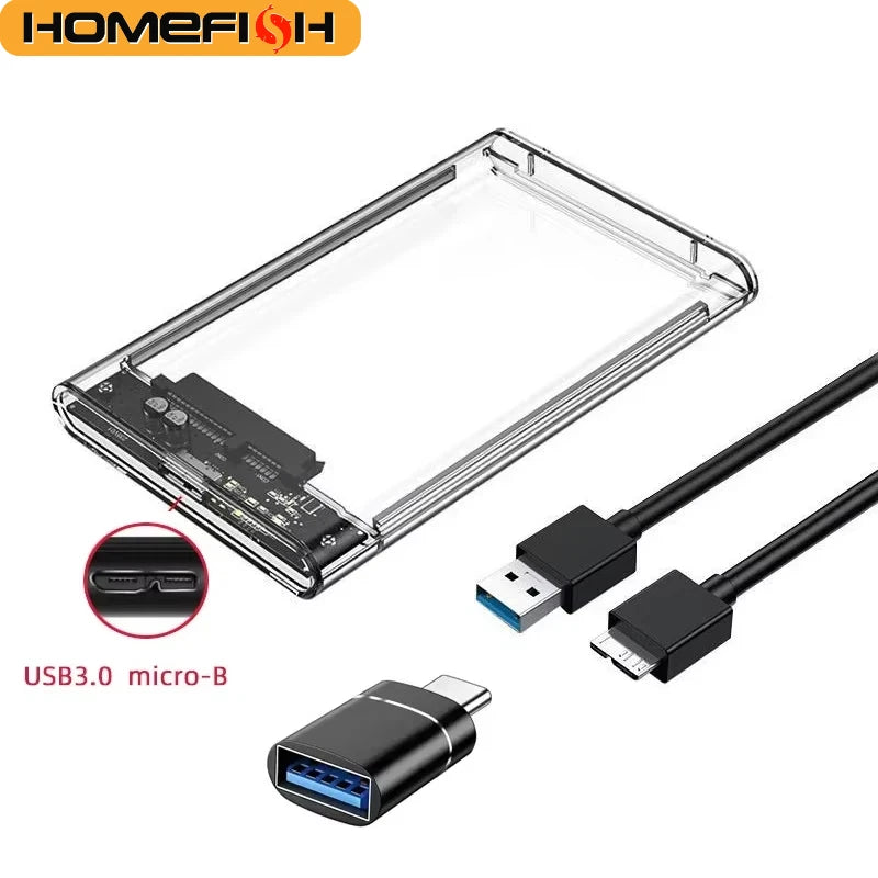 USB3.2 Interface High-Speed Transmission 2.5 Inch Mobile Hard Drive Enclosure  Supports Mechanical with Digital Display