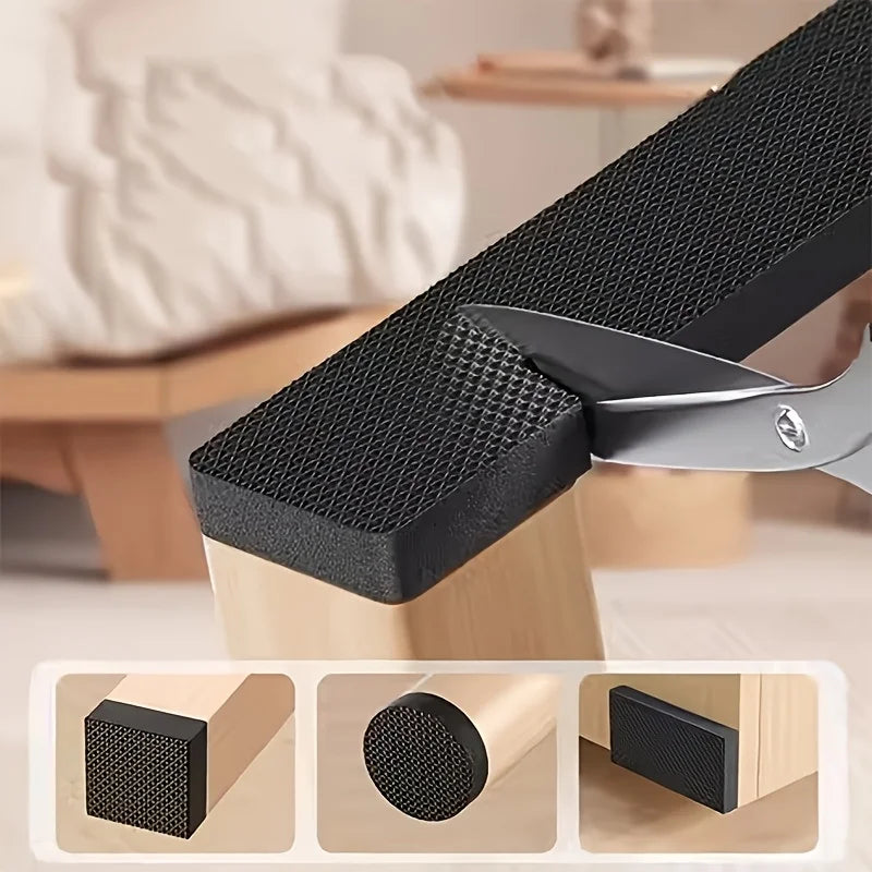 Black Chair Foot Pads 1 Roll - Thick Anti-Slip Noise Reducers | Wear-Resistant Furniture Protectors for Table/Chair Mute Pads