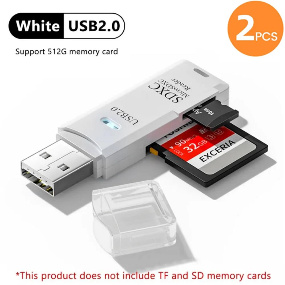 2 in 1 USB2.0/3.0 Card Reader Micro TF sd card Reader usb adapter High Speed Cardreader TF Memory card For PC Laptop Accessories