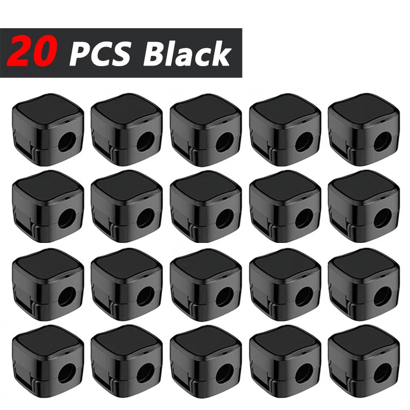 Non-magnetic Strong Cable Clips Adjustable Cord Holder | Adhesive Under Desk Mgmt Organizer for Home Office Car Wall Desktop