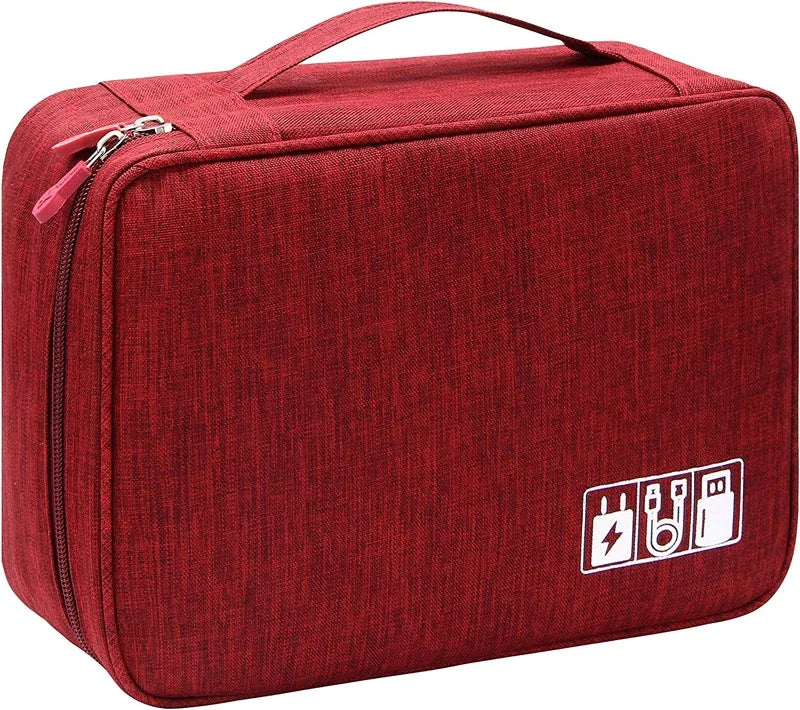 Portable Digital Storage Bag USB Gadget Waterproof Cable Organizer Pouch Electronics Devices Accessories Pack Supplies