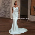 Elegant African Women's Mermaid Wedding Dress Phantom Long Sleeve beadwork Bridal Dress Plus Size Wedding Dress Customization