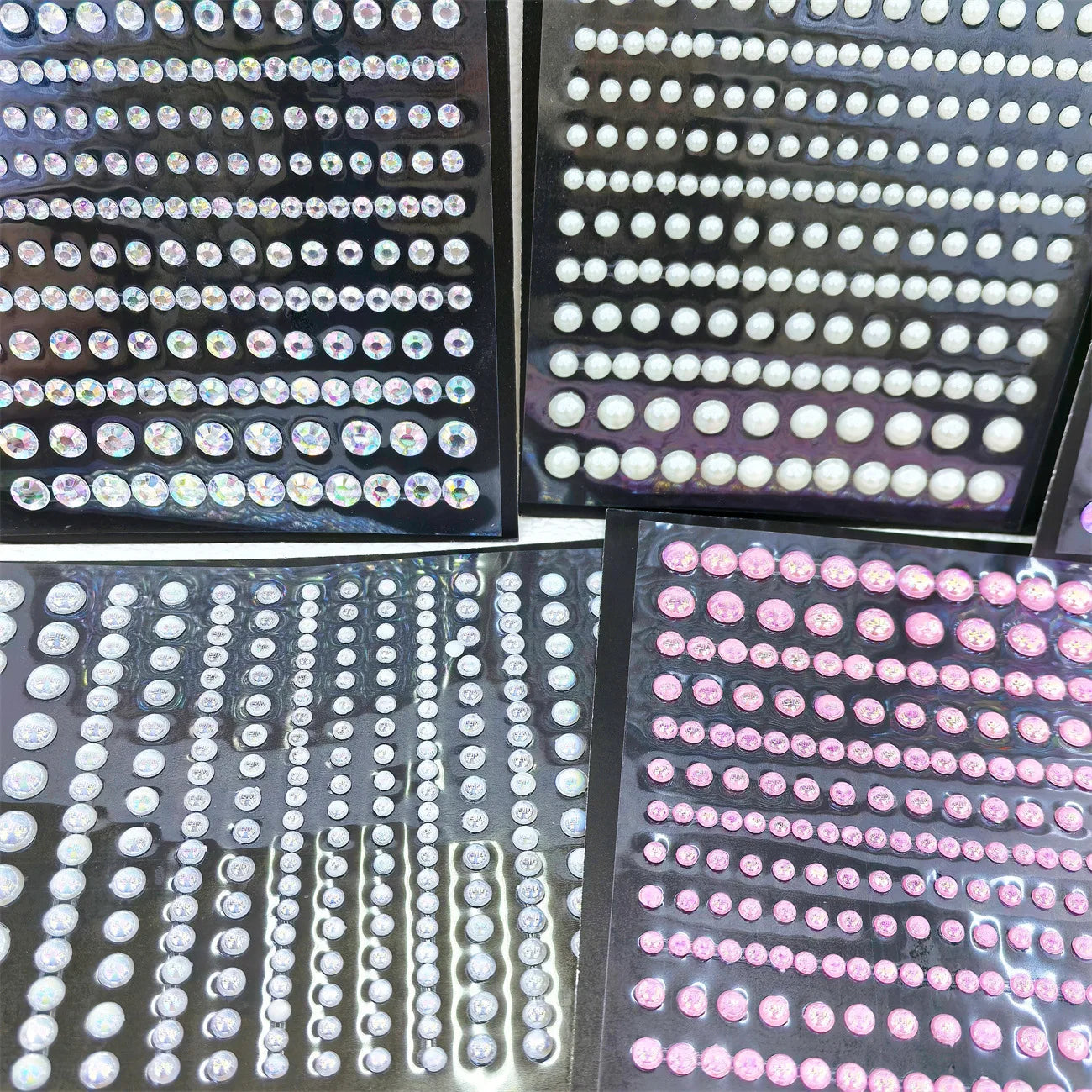 Face Pearl Rhinestone Stickers Self Adhesive Crystal Gems for Kids Stage Makeup Party DIY Decor