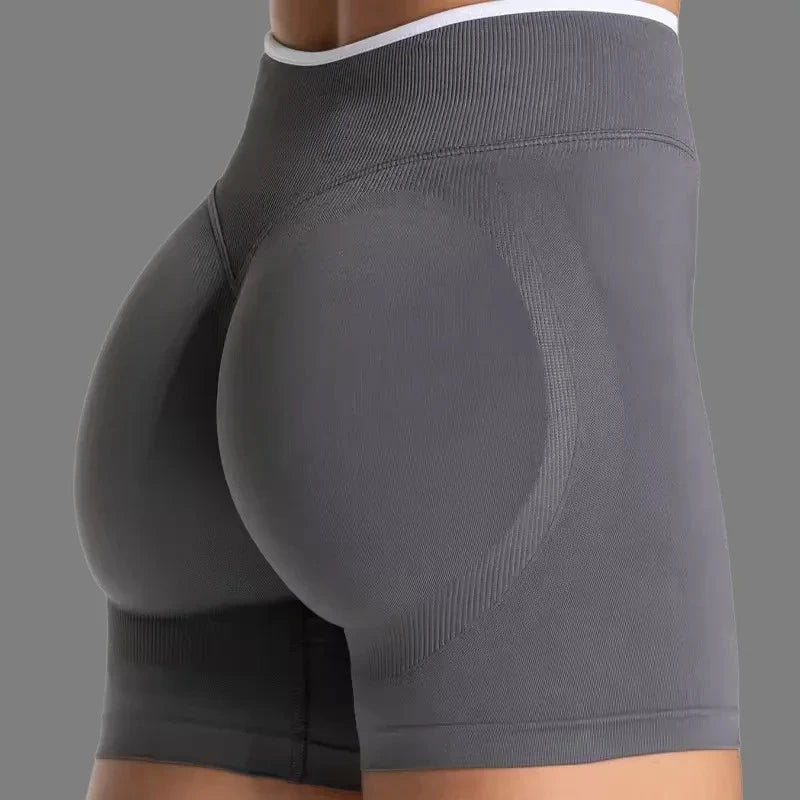 Women's Color Block Yoga Shorts - Butt-lifting, Breathable, High-elasticity, Gym Workout & Running Shorts