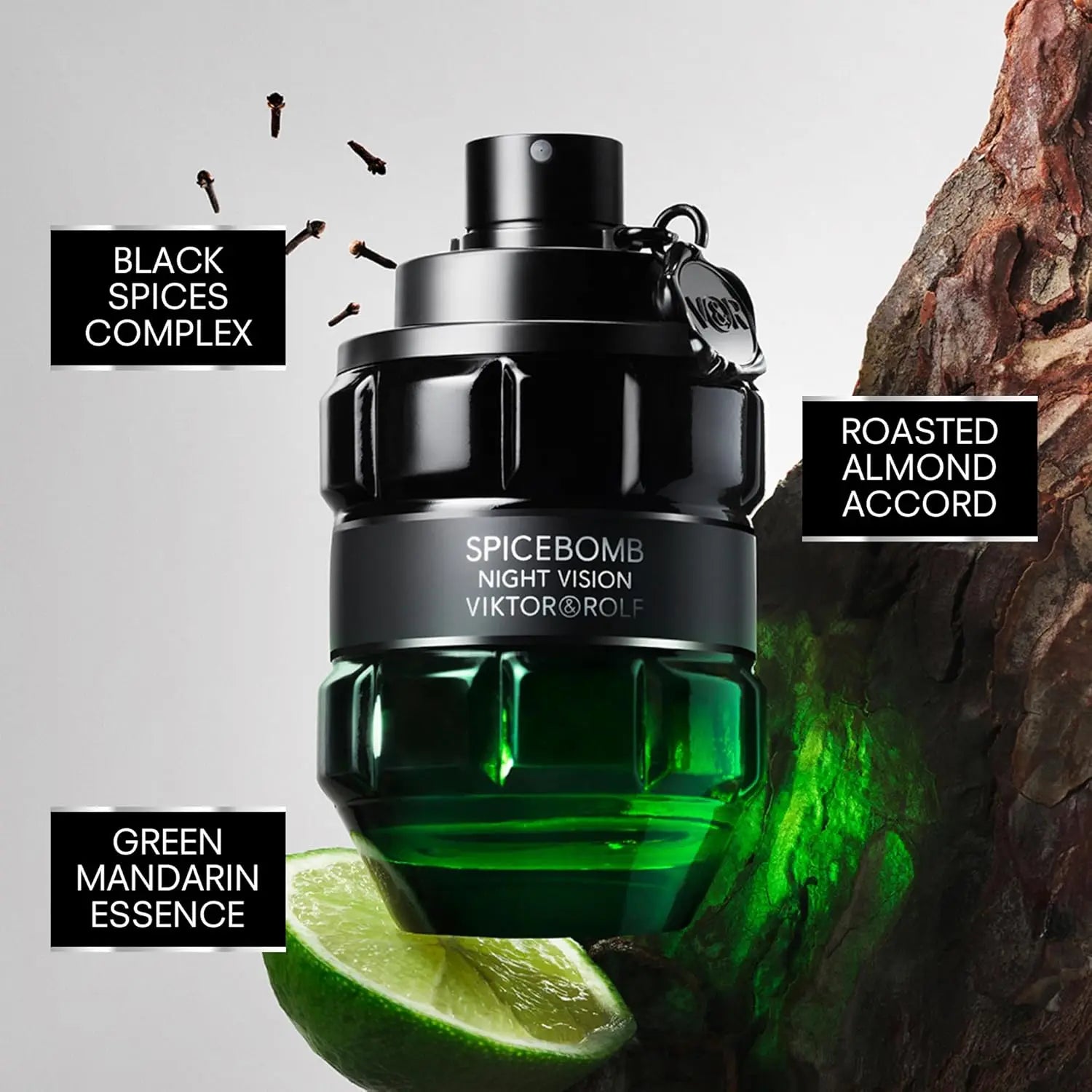 Viktor&Rolf - Spicebomb Nightvision Eau de Toilette - Warm, Spicy & Fresh - Cologne for Men - with Notes of Bergamot Citrus, Bla