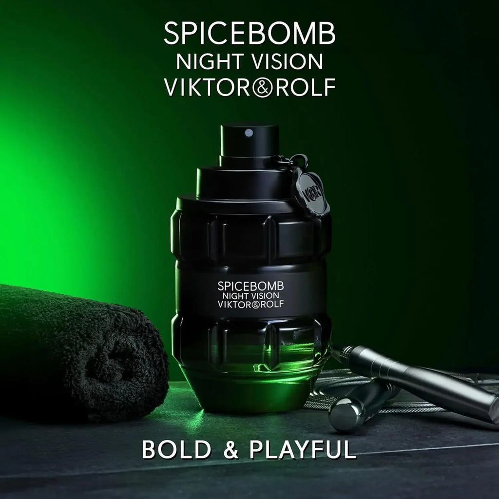 Viktor&Rolf - Spicebomb Nightvision Eau de Toilette - Warm, Spicy & Fresh - Cologne for Men - with Notes of Bergamot Citrus, Bla