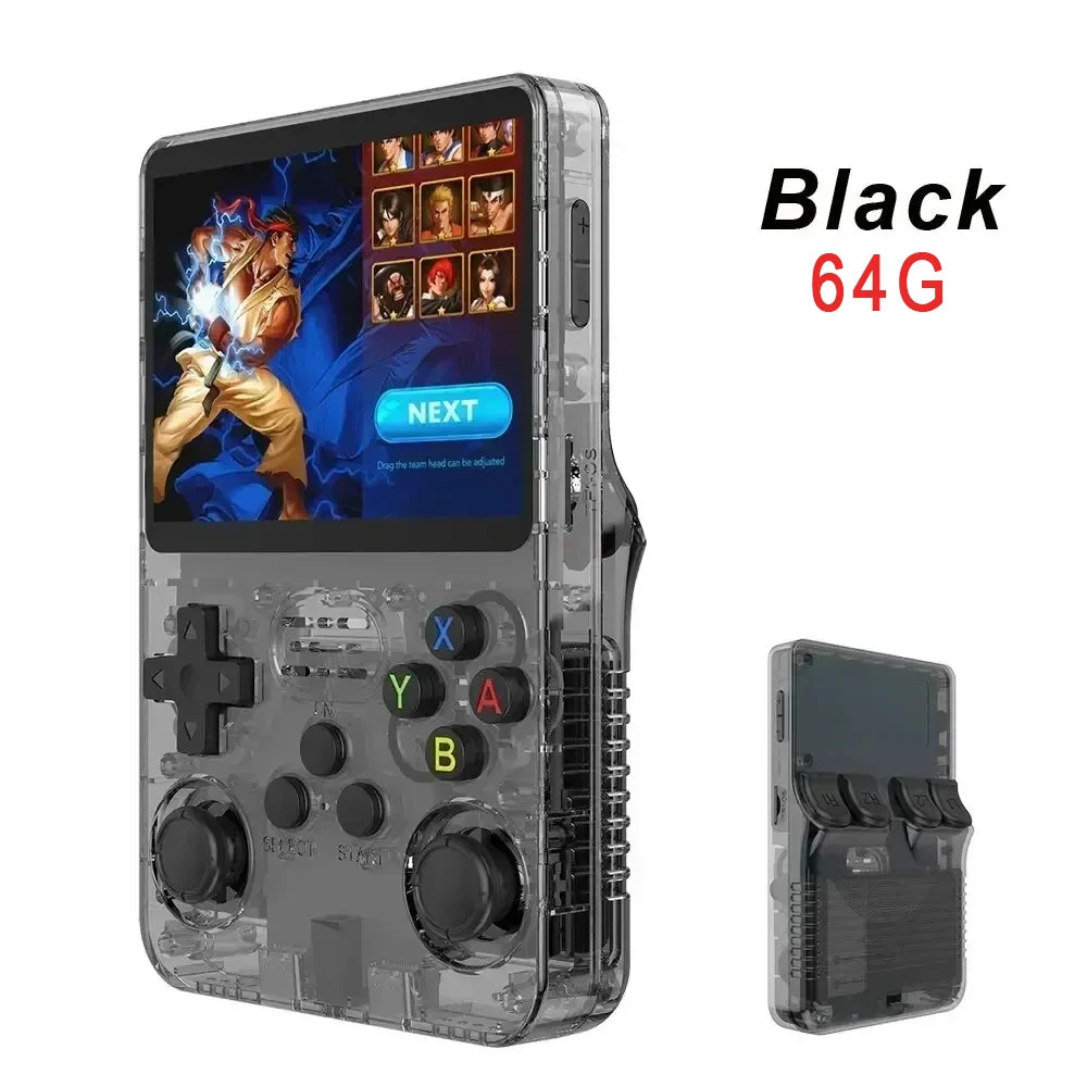 R36S new retro game console 3.5-inch Linux open-source system portable handheld game console with 128GB large memory