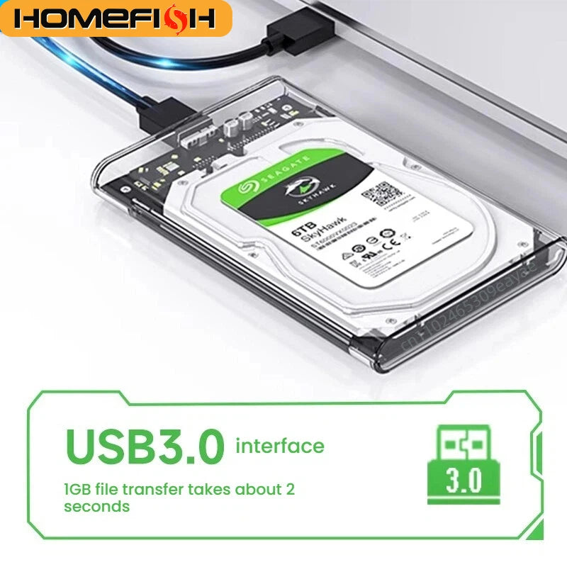 USB3.2 Interface High-Speed Transmission 2.5 Inch Mobile Hard Drive Enclosure  Supports Mechanical with Digital Display