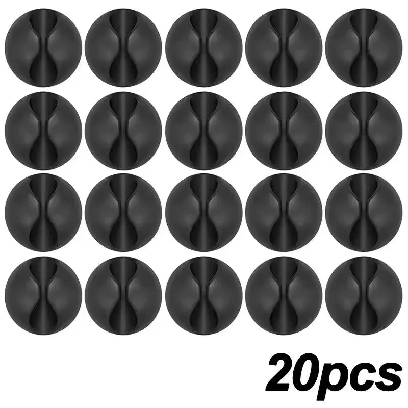 5/50Pcs Desktop Wall Cable Clips Wire Management Self-Adhesive Cord Organizers Holder Clamp for USB Network Headphone Cables