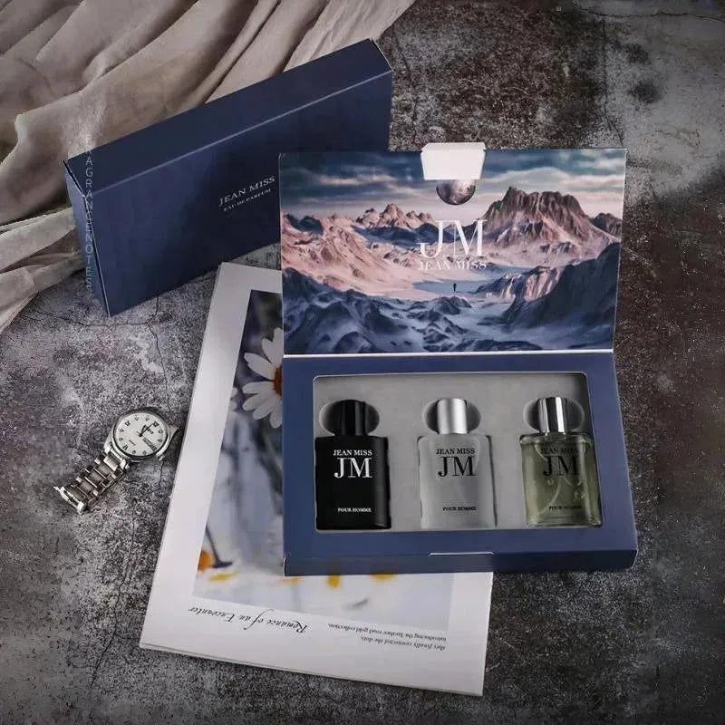 3*30ml Original Men's Perfume Original Gift Set (3-piece Men's Eau de Parfum - Long-lasting Woody Floral Scent