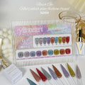 Vendeeni 9 Colors/Set Glitter Broken Diamond Gel Nail Polish UV LED Soak Off Gel Lacquer Green Purple Red Flash Gel With Display