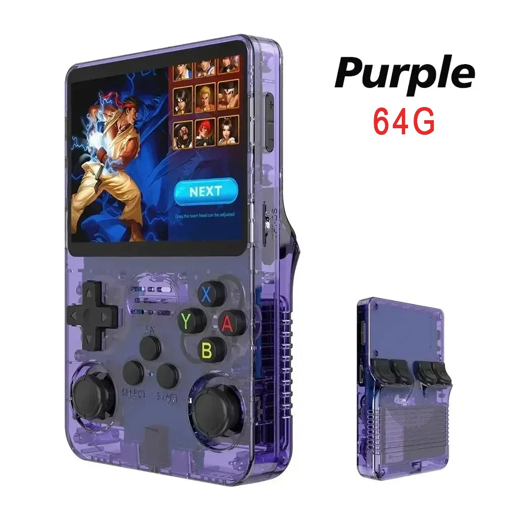 R36S new retro game console 3.5-inch Linux open-source system portable handheld game console with 128GB large memory
